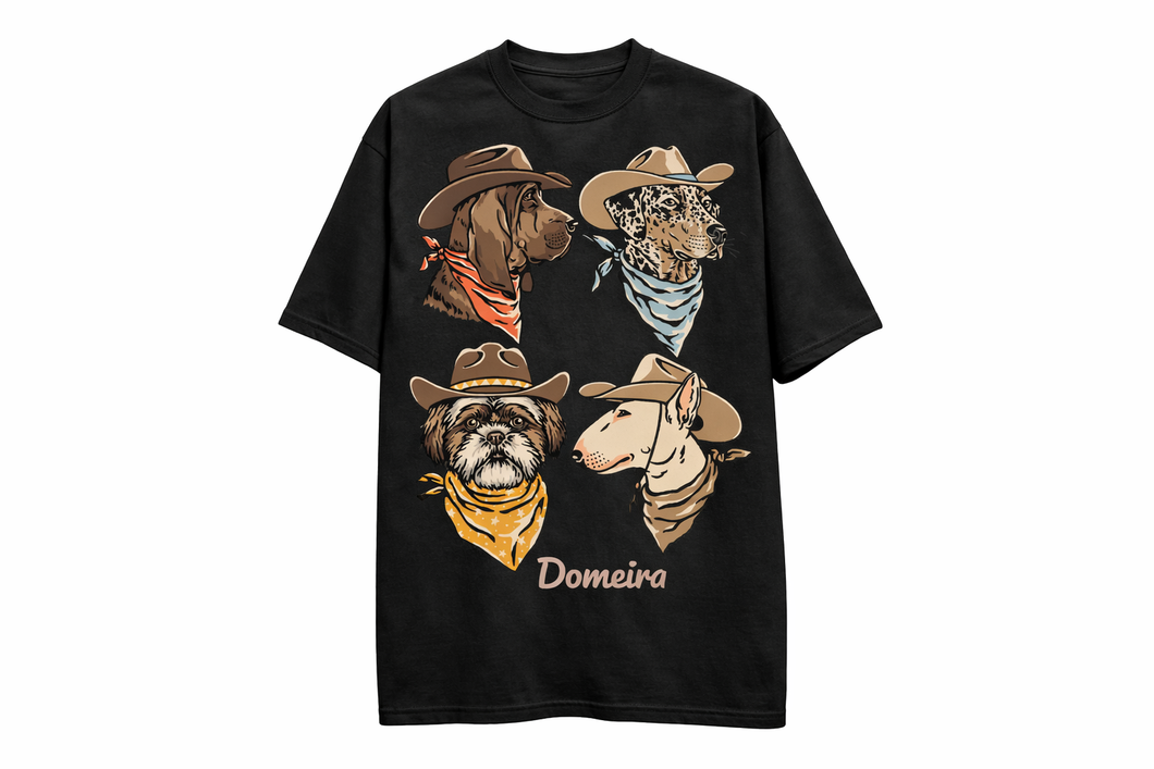 Camiseta Oversized Dogs Black - Domeira